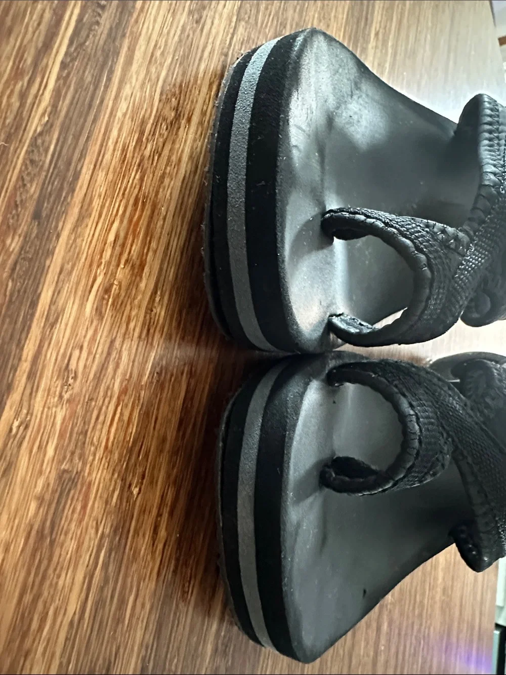 Skechers Black Slip-On Thong Sandals with Cushioned Footbed and toe loop